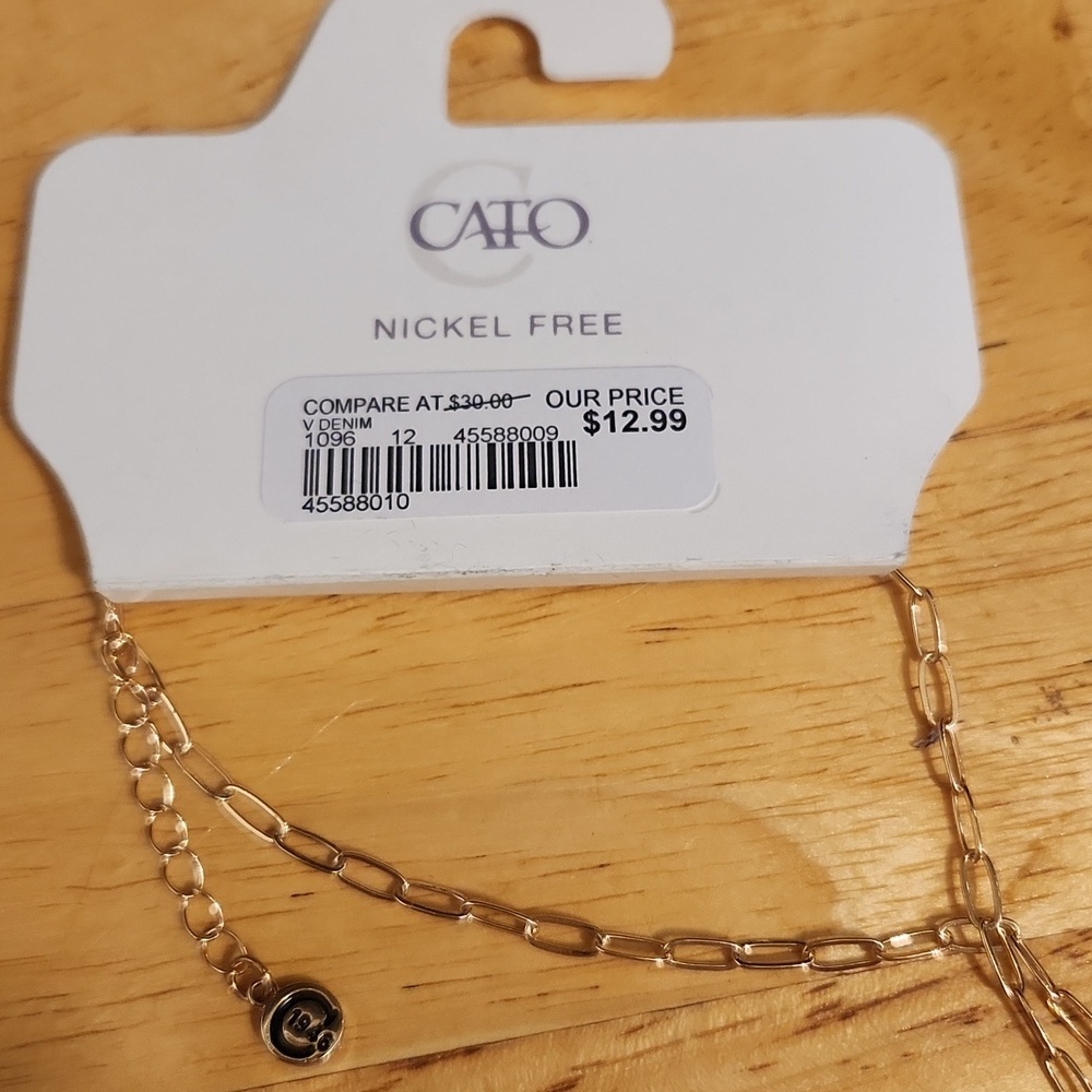Cato Blue Textured Necklace - Picture 5 of 5